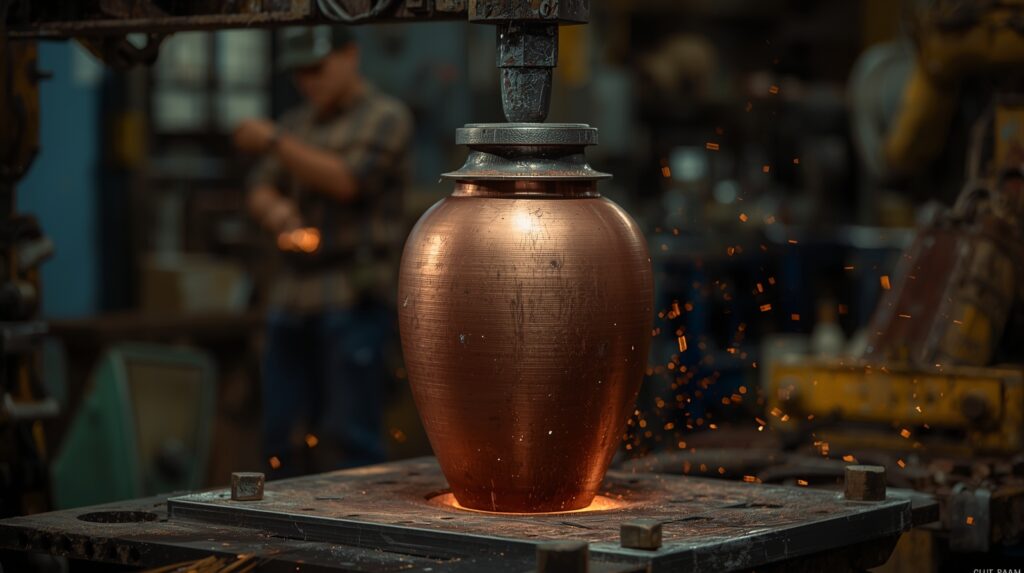 Bronze cremation urn manufacturing process