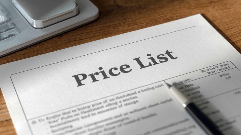 Funeral home general price list for consumer transparency