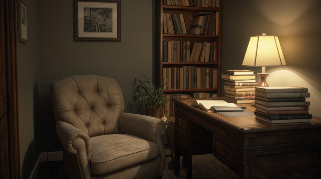 Funeral home counseling room for grief support
