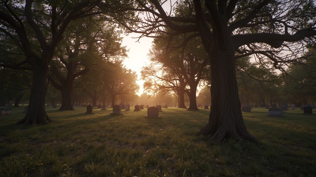 Peaceful cemetery symbolizing remembrance and thoughtful funeral planning