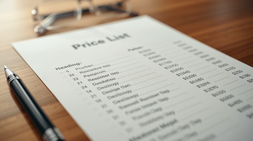 Funeral home general price list required by law