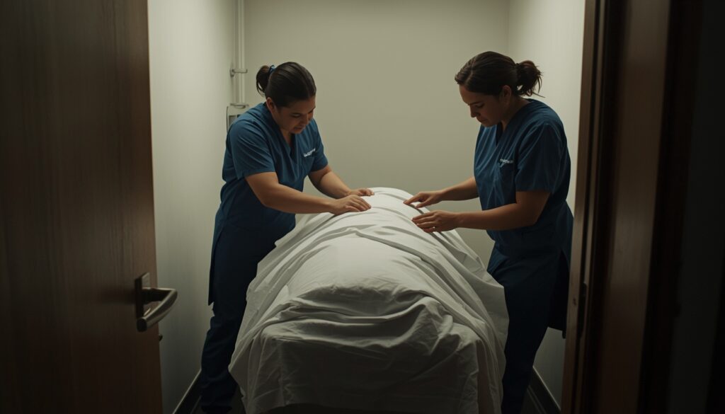 funeral staff handling remains with dignity and respect