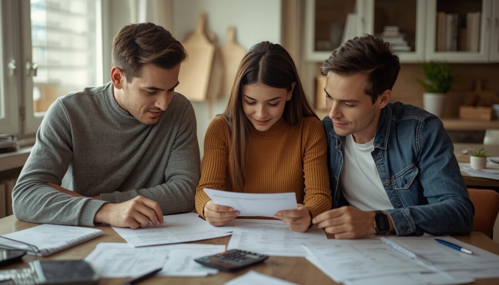 family reviewing funeral plans and pricing documents at home